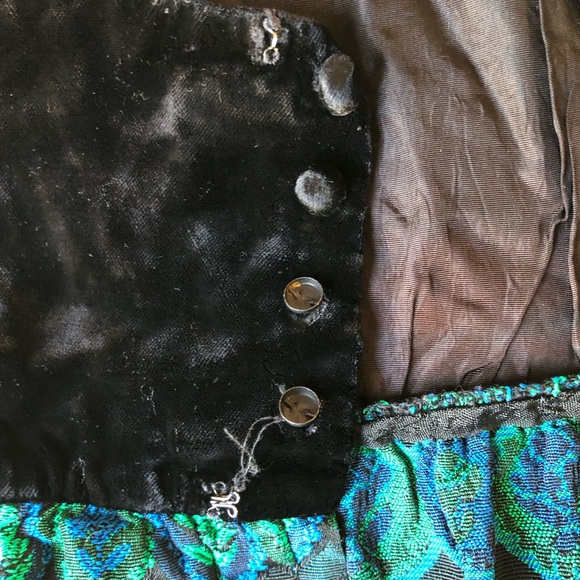 Vintage Velvet and Brocade Dress-XS/XXS - Picture 6 of 6
